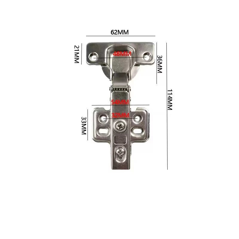 Hydraulic Clip-On Concealed Cabinet Buffering Hinges Soft Close Furniture Accessories for Home Office & Hospital