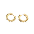 2022 NEW 925 Sterling Silver Fashion Plain Small Full Round Bead Ball Round Shape Gold Plated Hoop Earrings for Women