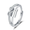 Rotate Freely Beaded Fidget Anxiety Ring for Women Infinite Love Open Adjustable Anti-stress Spinner Rings Friend Jewelry Gift