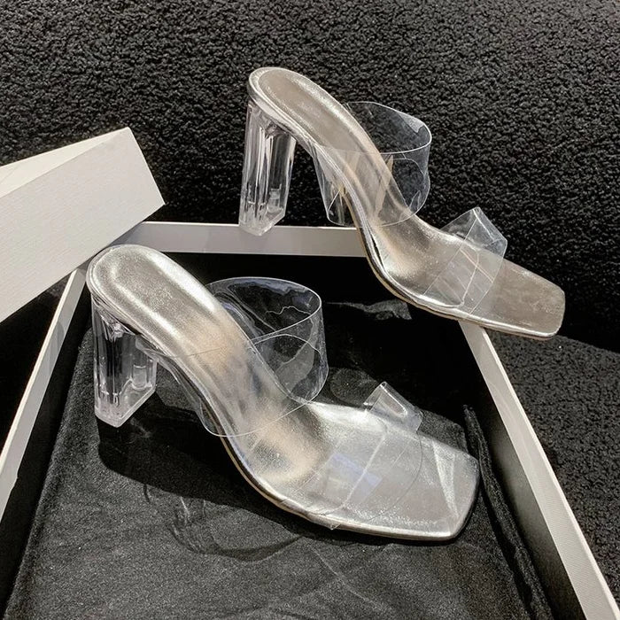 New Wholesale Fancy Big Size Women Heeled Elegant Shoes Sandals with Crystal Heel for Women and Ladies