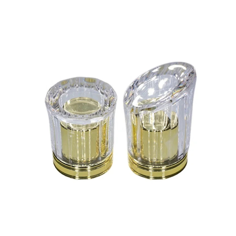 Custom Luxury Diamonds Transparent Clear 15mm ABS Perfume Cap Bottle Smart Lids Plastic Type Surlyn