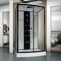 Factory Price Indoor Rectangle/Square Waterproof Steam Shower Sauna Cabin with Whirlpool Massage for Bathroom