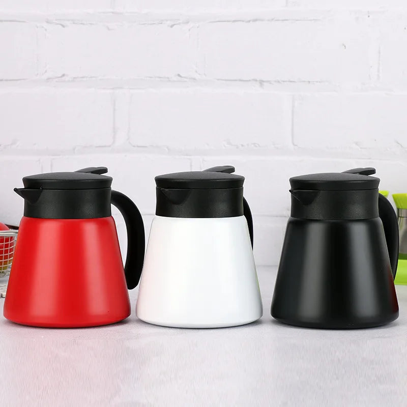 FX Factory New Design 600ml 800ml Double Wall Vacuum Thermos Coffee Carafe 18/8 Stainless Steel Thermal Coffee Pot