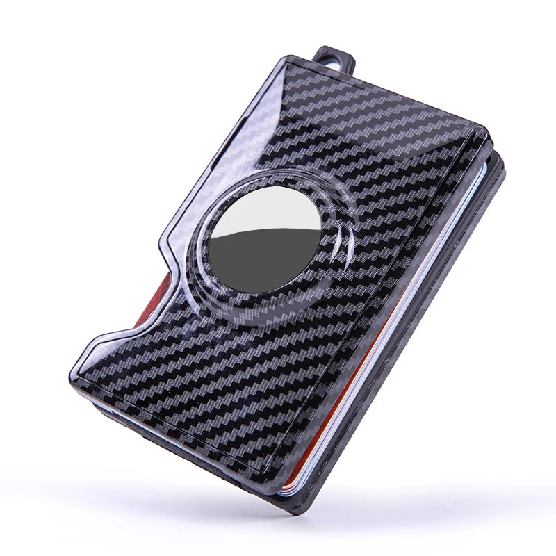 Minimalist Carbon Fiber Men's RFID Blocking Wallet New Money Clip Credit Card Holder Case