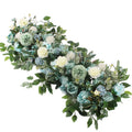 Real Touch Silk Artificial Flower Row Wedding Ceremony Road Guide Home Decoration Handmade Foam Flowers Multi Color Runner