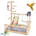 Luxury Eco-friendly Bird Cage Interactive Pet Toys Parrot Wood Stand Playground Swing Bite Beads Stairs Rope Material Box Packed