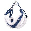 QUCHONPET Velvet Pet Harness and Leash Set Winter Warm Reflective and Breathable Soft Adjustable Dog Cheat Harness for Cats