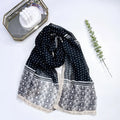 Hot Selling New Cotton and Linen Shawl With Polka Dot Printing Handmade Edging Medium Length Long Scarf Wholesale