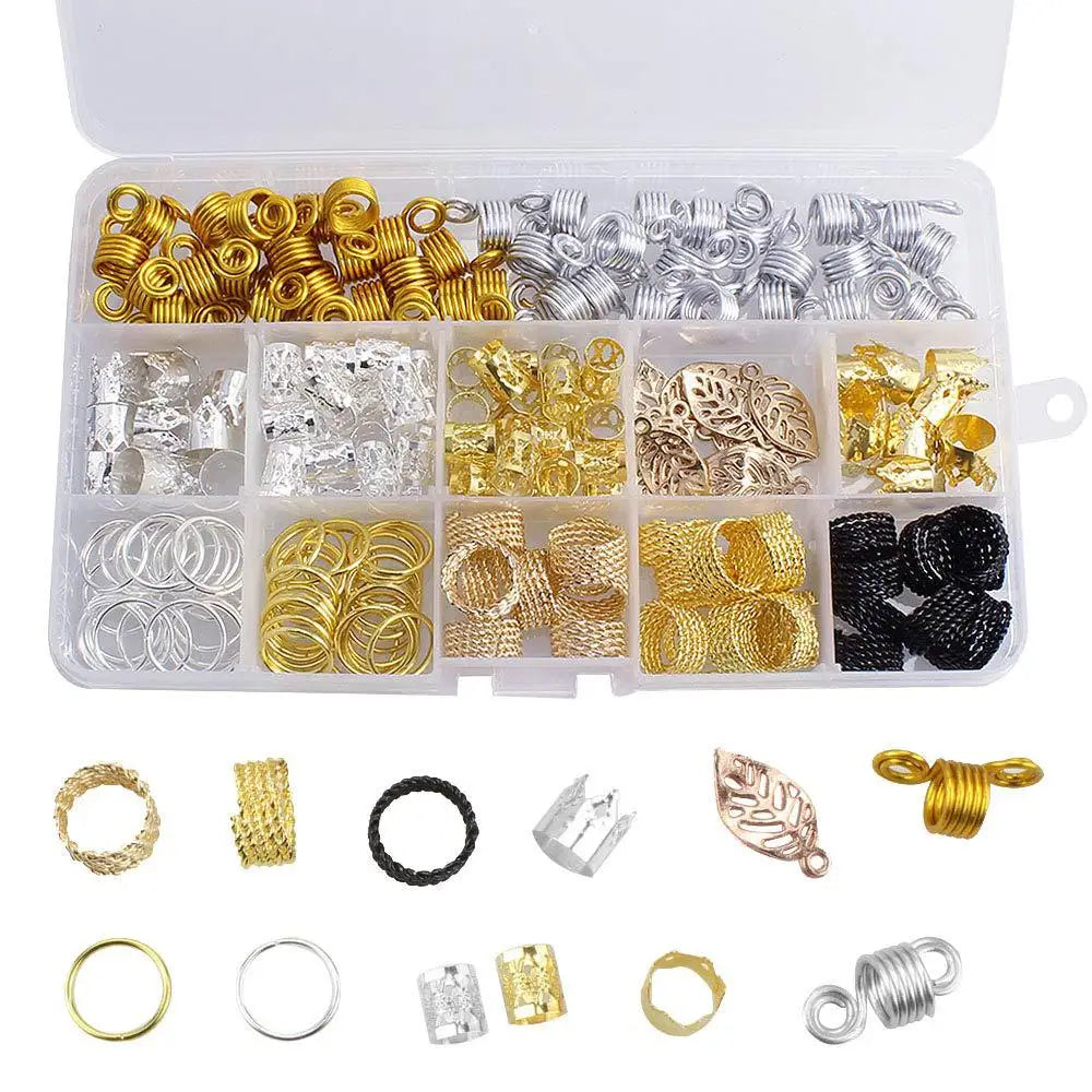 Dreadlocks Beads DIY Hair Accessories with Braid Rings Hoops Clips  Beads for Hair Decoration