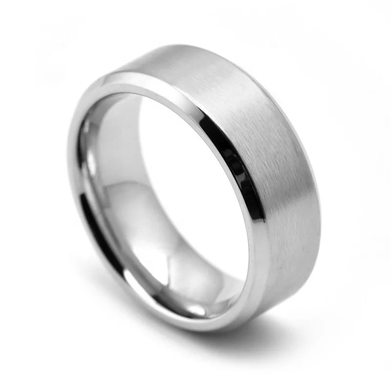 New Fashion Men's Personality Stainless Steel Ring Matte Jewelry Accessories