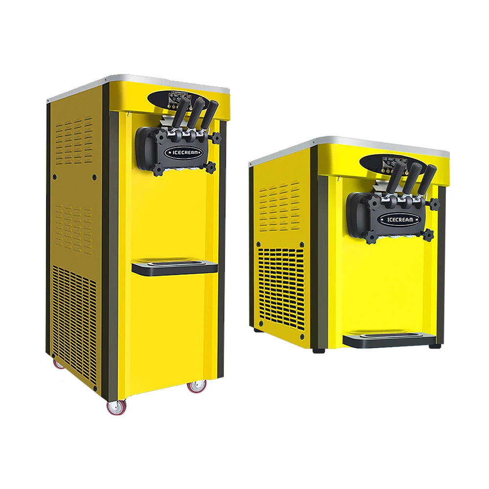 Commercial Turkish Pakistan Ice Cream Cone Machine 3 Flavor 1800W Italian Soft Ice Cream Machine for Sale