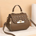 2024 Whole Sale Hot New Design Brown Leather Large Quilted Shoulder Women Trendy Handbags