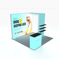 Aluminum SEG LED Backlit Wall Light Box Shelf Display Portable 10x10 Trade Show Booth Exhibition