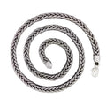 BOCAI Retro Fox Tail Hand Woven Necklace Men's Women's Fashion Jewelry Punk Style Fine Chain Link Bracelets S925 Silver Fried