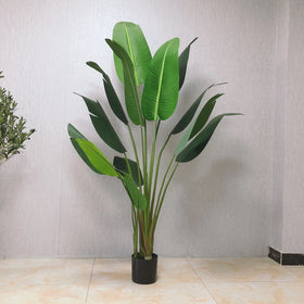 Wholesale Artificial Large Banana Tree Bonsai Plastic 80cm/120cm Home/Wedding Decor Handmade Planted Tree Leaves