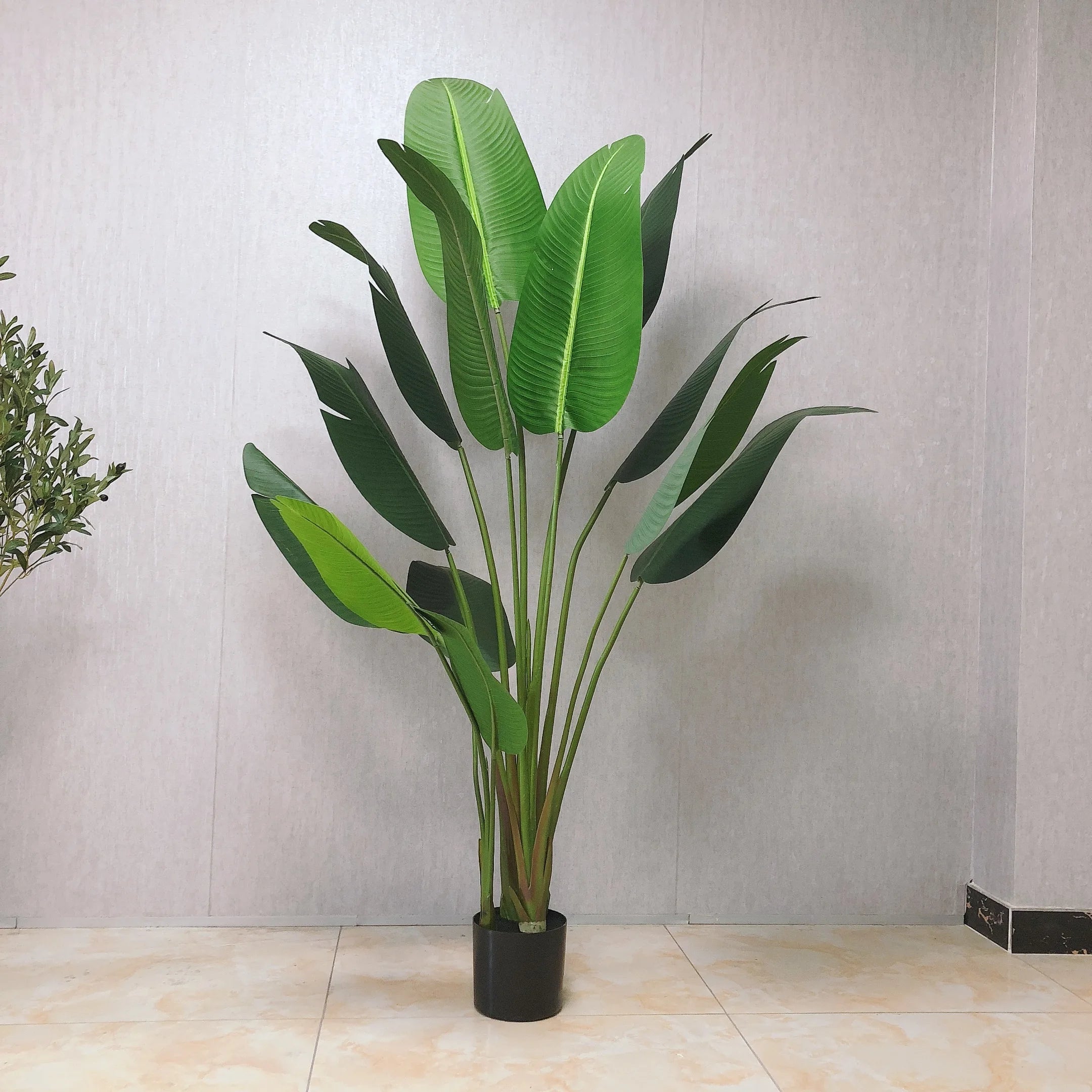 Wholesale Artificial Large Banana Tree Bonsai Plastic 80cm/120cm Home/Wedding Decor Handmade Planted Tree Leaves