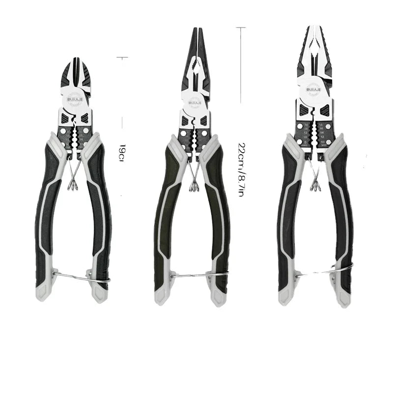 AIRAJ Multifunctional Pliers Tool Set Pointed Nose Plier Diagonal Plier Wire Plier Anti Slip Electrician Pliers Set
