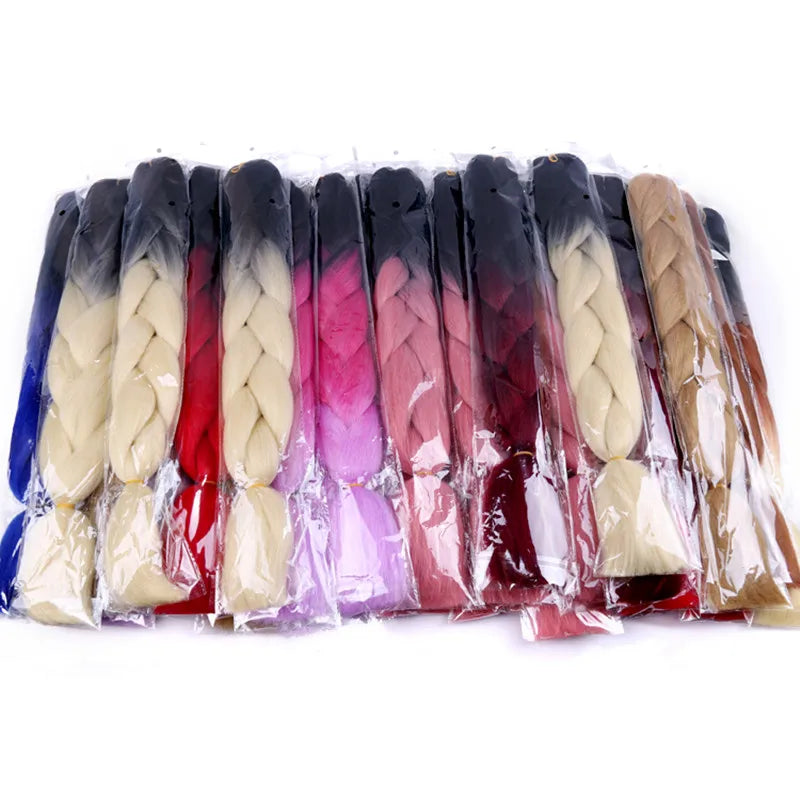Jumbo Crochet Braids Hair for Crochet Braids Synthetic Hair Extension Wholesale Ombre Jumbo Hair Braid Twist