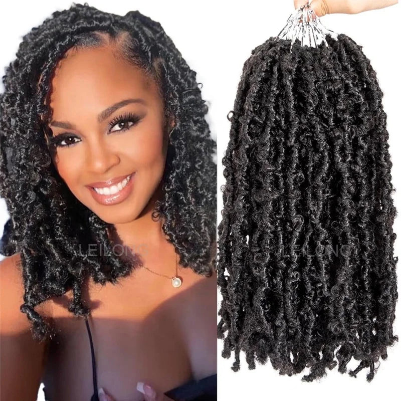Butterfly Locs Crochet Hair Distressed Faux Locs Crochet Hair for Black Women Soft Locs Pre Looped Natural Messy