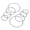 High Polished Simple Punk Piercing Jewelry Titanium Steel Hoop Earring Unisex Stainless Steel Round Wire Circle Earring