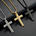Cross Border Stainless Steel Cross Necklace for Men Colorfast and Personalized Hip-hop Jewelry Wholesale for Women