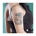 BXTAT Semi Permanent Blue Genipa Juice Tattoos of Beautiful Japanese Geisha Girls With Wing Flower Veil and Dragon GZ115to120