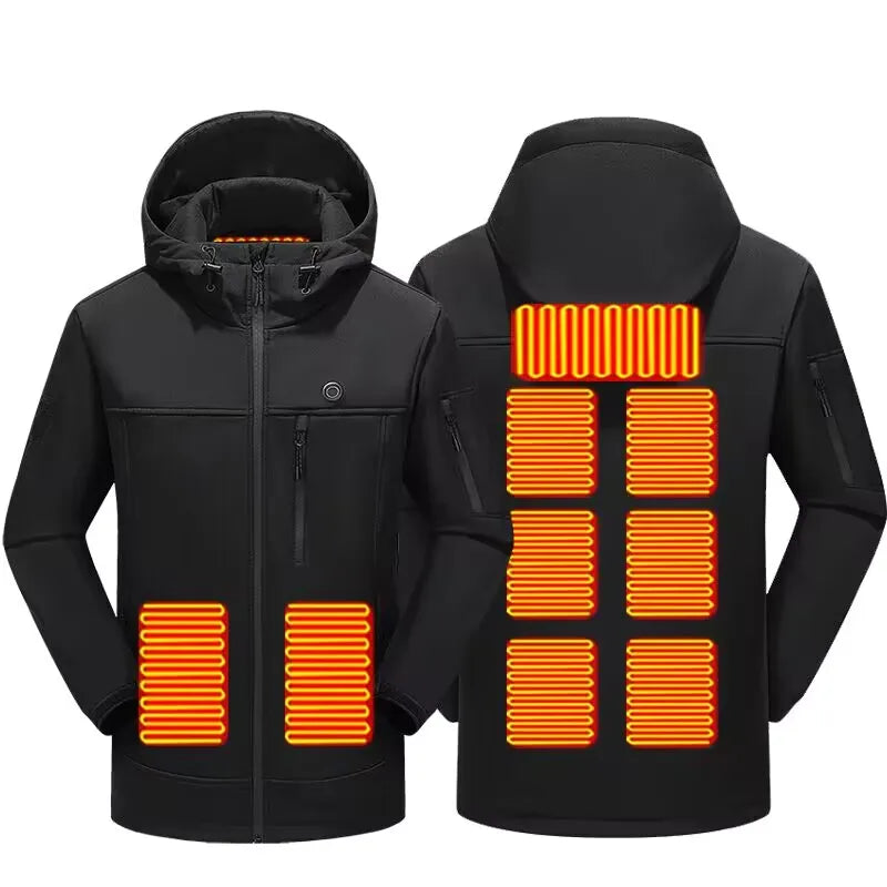 New Design Rechargeable Heated Tech Jacket Sportswear Winter Black Men Heated Jacket
