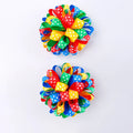 CN 2Pcs 3Inch Grosgrain Ribbon Hair Bow with White Dot Multi Color Back to School Hair Clip for Girls Kids
