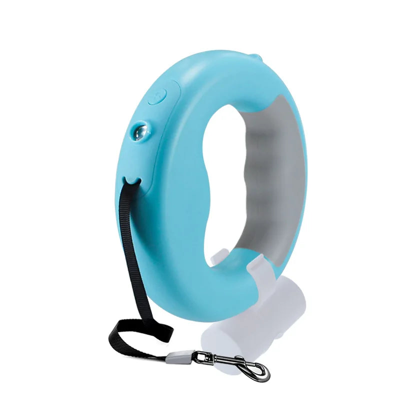 Maychan Retractable Smart Retractable Impact Resistant Dog Leash Non Slip Handle Pet Leash with Poop Bag Dispenser