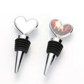 Craft Blank DIY Gifts Stainless Steel Drinking Straws Sublimation Heart Wine Bottle Stopper