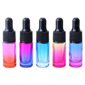 5ml Colorful Luxury 10ml Empty Gradient Color Cylinder Serum Skin Care Essential Oil Bottle Glass Dropper