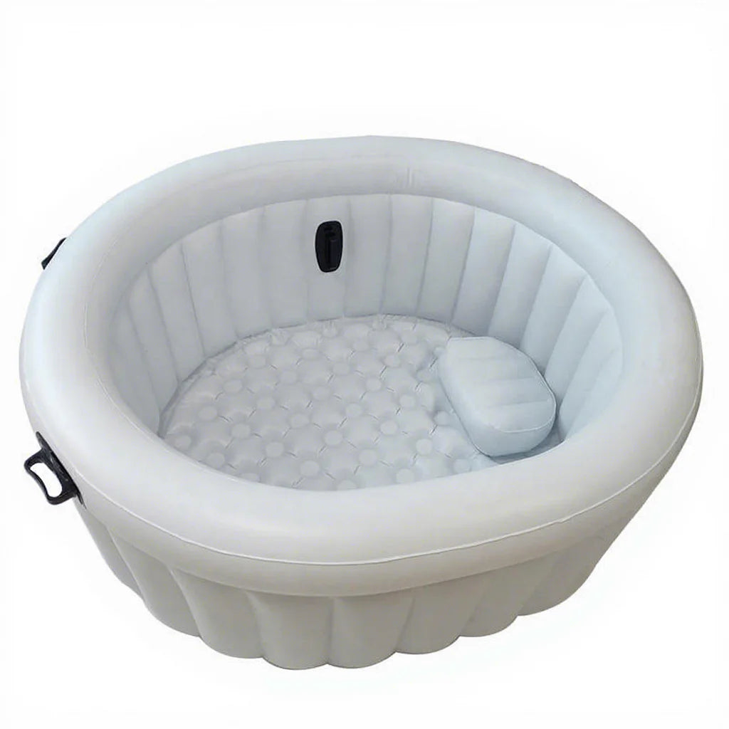 Inflatable White Birth Pool With Seat Cushion and Handles