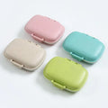 Custom Logo Wholesale High Quality Travel Daily Pill Storage Case 8 Compartments Wheat Straw Pill Boxes Organizers