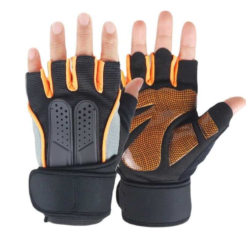 Fitness Wristband Gloves Training Sport Gym Outdoor Sports Weightlifting Half Finger Gloves