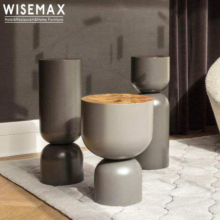 WISEMAX FURNITURE Factory Wholesale Living Room Furniture Customized Color Center Table Round White Marble Coffee Table for Home