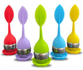 Hot Selling Silicone Handle Tea Infuser Stainless Steel Strainer Drip Tray Modern Design Bag Shape Filter Hand Use Tea