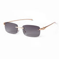 ADE WU  STY8017A Rectangle Rimless Square Vintage Sun Glasses Trendy Gradient Sunglasses Wholesale UV400 Eyewear