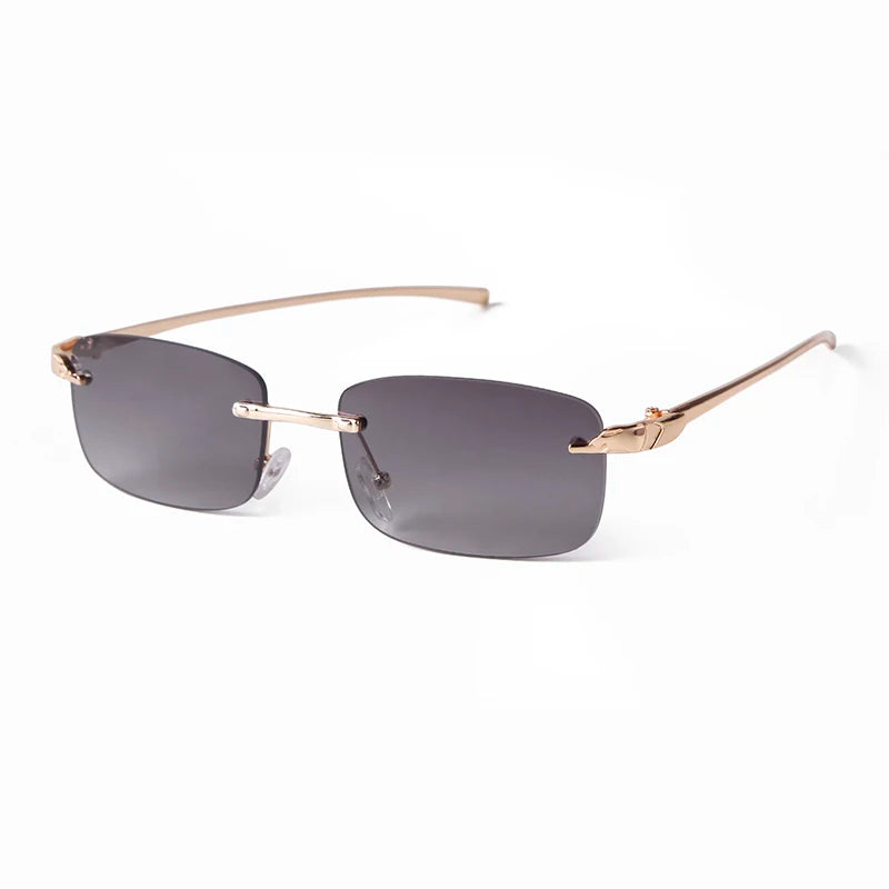 ADE WU  STY8017A Rectangle Rimless Square Vintage Sun Glasses Trendy Gradient Sunglasses Wholesale UV400 Eyewear