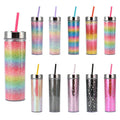 tumblers wholesale bulk hot sport insulated drink water bottle plastic binged 16oz skinny tumbler with lids and straw