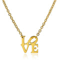 New Arrival Fashion Circle Bends Necklace Love Pattern Geometric Pendant Necklace for Couple Cool Girls