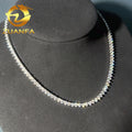 Ready to Ship 3mm Round Cut Moissanite Diamond 3 Prong Tennis Chain Silver 925 Hip Hop Tennis Bracelet for Men Women Daily Wear