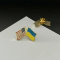 Custom Country Metal USA Flag Gold Hard Soft Enamel Pin UKR Lapel Pin