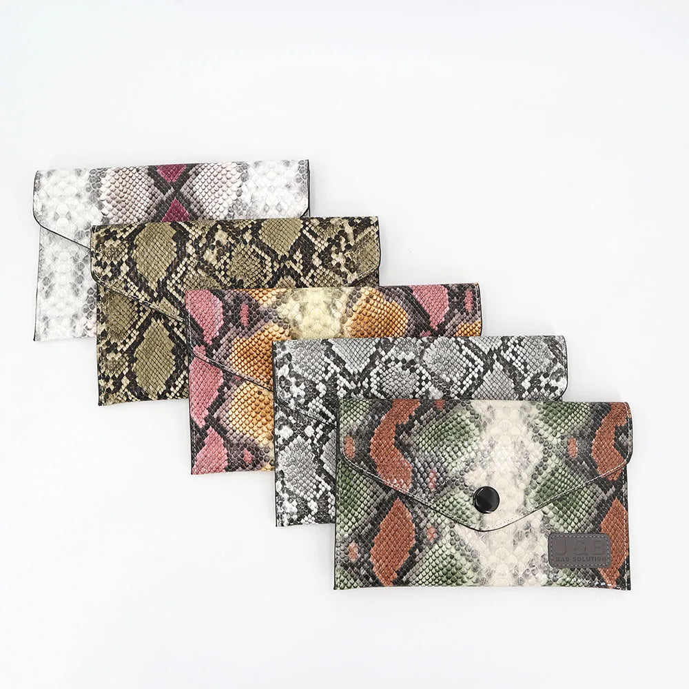 Women Fashion Snakeskin Lizard Pattern Clutch Handbag PAD Envelope Bags Evening Party Bag Tablet MID Computer Package Pouch Bag