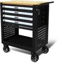 Steel Tool Chest 4 Drawers Tool Cabinet Cart Trolley Tool Sets Rolling Box Heavy Duty Metal Office Furniture