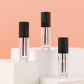 Wholesale square Shaped Mascara Bottle Cosmetic Designed Plastic Black clear Private logo Mascara Bottle for Cosmetic