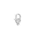 13mm DIY Jewelry Findings Oxidized 925 Sterling Antique Silver Peace Sign Lobster Trigger Clasp for Artisan Design