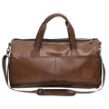 2025 New PU Leather Gym Bag with Dry Wet Compartment Shoe Storage Unisex Travel Duffel Bag for Sports Fitness