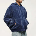 Acid Washed Hoodie Custom Manufacturer High Quality Unisex 100% Cotton Zip up Hoodie Vintage Aci Washed Distressed Hoodie