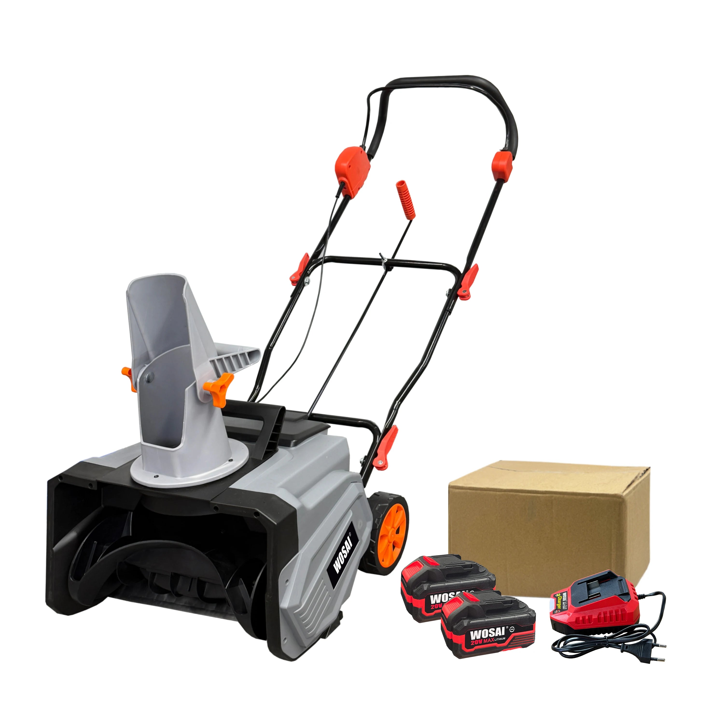 Wosai Outdoor Snow Clearing Artifact 40V Brushless Cordless Snowplow Electric Snow Shovel Push Snow Blower for School Roads