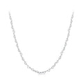 Factory Wholesale 925 Sterling Silver Trendy Heart-Shaped Basic Chain Link Lobster Clasp Adjustable Necklace for Women SCA026